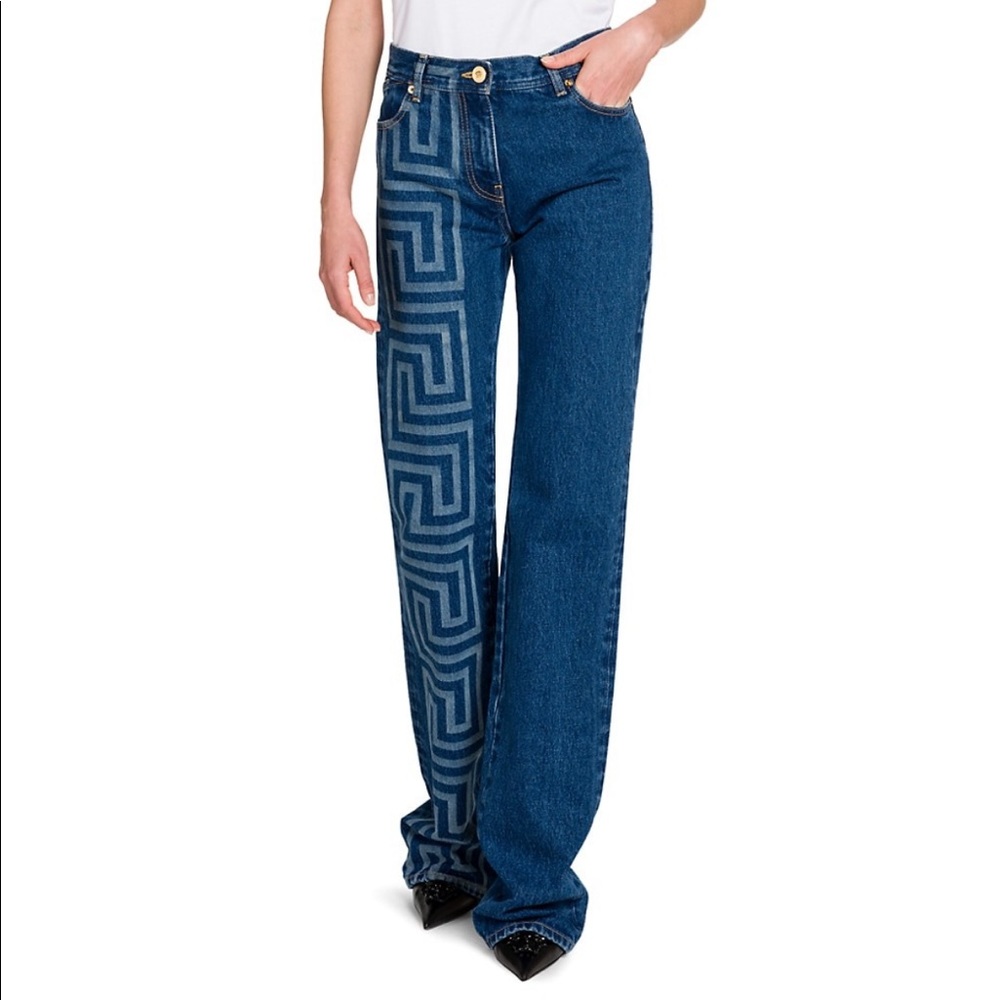 Versace greca wide leg jeans